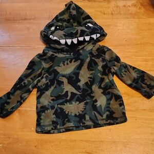 The Children's Place Green and Black Dinosaur Hoodie